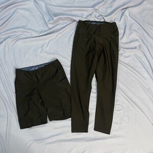 Sweatshaper medium Women's Black Leggings and Shorts Set new no tags not worn